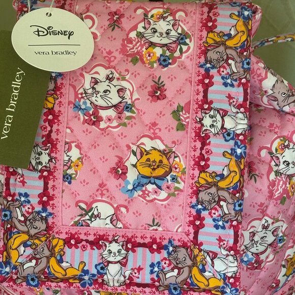 VERA BRADLEY DISNEY ARISTOCATS DRAWSTRING BACKPACK + ZIP ID CASE (SET):NWT CATS - Picture 3 of 15